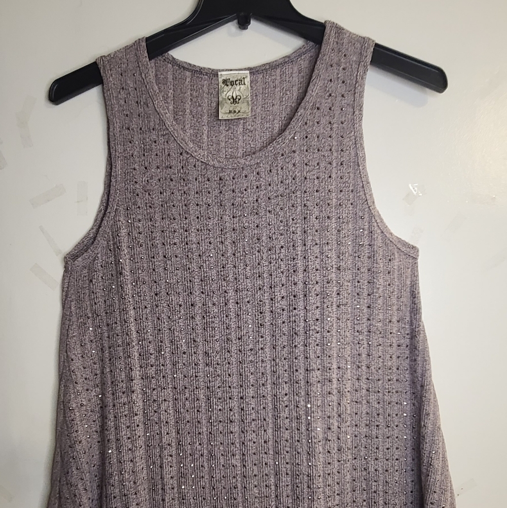 Lavender Sleeveless Knit Top